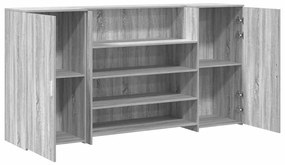 recepciós pult szürke sonoma 200x50x103,5 cm szerelt fa