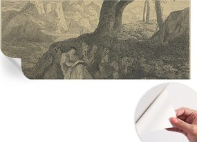 Dekoratív öntapadós fotótapéta az irodába Olvasó figura 250x104 cm