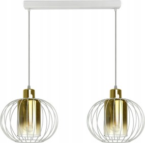 Glamour stílusú függőlámpa fehér arany réz
