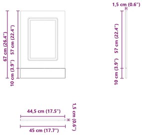 mosogatógép panel Kalmar sonoma tölgy 45x1,5x67 cm gépi fa
