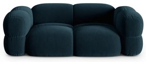 Sötétkék bársony kanapé 210 cm Loretto – Cosmopolitan Design