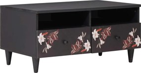 vidaXL Dohányzóasztal fiókkal Sokszínű 80 x 54 x 40 cm Tömör Mangófát