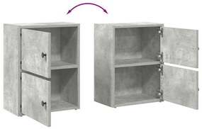 betonszürke szerelt fa könyvespolc 40x24x52 cm