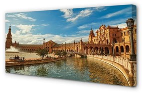 Canvas képek Spanyolország Old Market építészet 100x50 cm