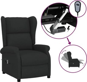vidaXL fekete szövet magas háttámlájú elektromos dönthető fotel