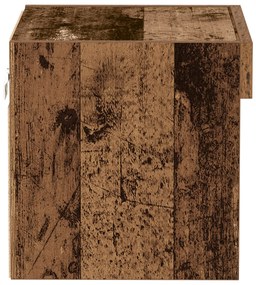 LED világítással ellátott faliszekrények 2 db Régi fa 40x30x30 cm