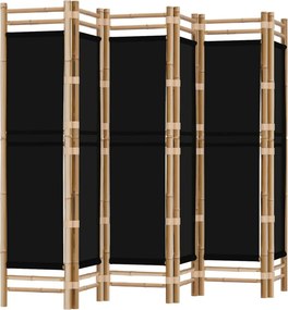 vidaXL 6 paneles összecsukható bambusz és vászon térelválasztó 240 cm