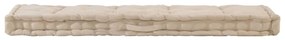 bézs pamut raklappadló-párna 120 x 40 x 7 cm