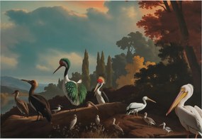 Dekoratív Fali Fotótapéta Falra Festői madarak 152x104 Ragasztó