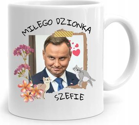 Andrzej Duda Elnök Bögre Szép Napot Nyomtatott Fotóval