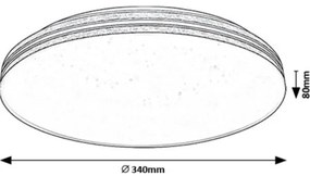 Rabalux 71177 - LED Mennyezeti lámpa OSCAR LED/18W/230V 3000K átm. 34 cm
