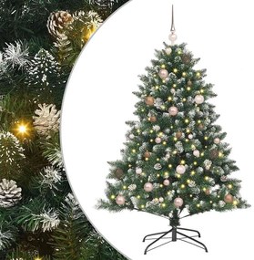 Műkarácsonyfa LED -es lámpákkal Zöld 150cm PVC
