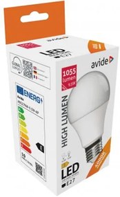 LED izzó, E27, gömb, A60, 9,5W, 1055lm, 4000K, AVIDE (AVLED013)