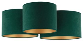 Duolla - Mennyezeti lámpa ROLLER TRIO 3xE27/60W/230V zöld/arany