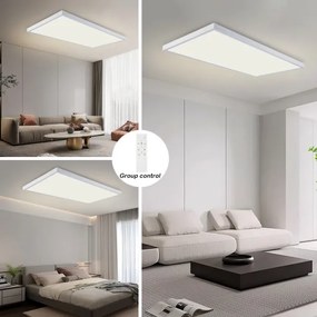 Brilagi-LED Fényerőszabályozható fürdőszobai lámpatest FRAME SMART LED/96W/230V IP44 fehér + távvezérlő