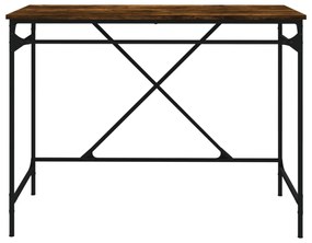 füstös tölgy színű szerelt fa és vas íróasztal 100 x 50 x 75 cm