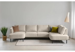 Bézs sarokkanapé (jobb oldali-U alakú) Hero – Scandic