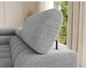 Szürke buklé kinyitható sarokkanapé (jobb oldali-U alakú) Feraria – ELTAP