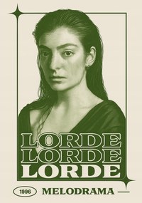 Poszter Lorde Melodráma énekesnő A4 21x30 cm