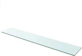 vidaXL Átlátszó üvegpolc 110x20 cm