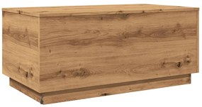 kézműves tölgy színű dohányzóasztal LED-lámpákkal 90x50x40 cm