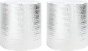 vidaXL Radiátor hővisszaverő fólia 2 pcs Ezüst 25 x 0,5 m Polietilén