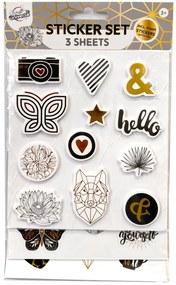 Színes Black&amp;Gold matrica szett 3 ív