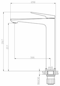 Caldo Freddo mosdó csaptelep - leeresztő nélkül - KRÓM