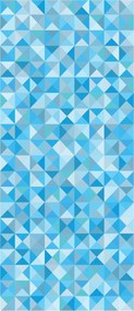 Matrica Tapéta Kék háromszögek geometria absztrakt minimalizmus 91x211