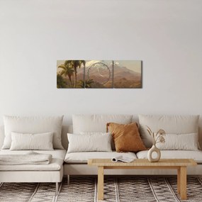 Kép - Frederic Edwin Church, Tamaca Palms, reprodukciók (órával) (90x30 cm)