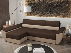 Sarok ülőgarnitúra Radiant L3 (sötétbarna + bézs) (B). 1062236
