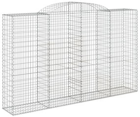 6 db íves horganyzott vas gabion kosár 300x50x180/200 cm