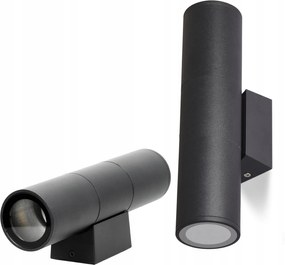 Kerti Lámpa Homlokzati Fali lámpa Kültéri 2x GU10 IP54 Fekete