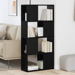 könyvespolc Fekete tölgy Szerelt fa 60 x 24 x 124 cm
