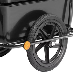 TERY kerékpáros utánfutó, 90l, 61x153x90cm, fekete Monzana