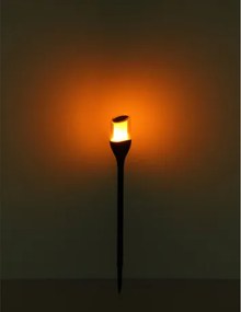 Globo 36704 Solar lámpa, műanyag fekete matt, műanyag átlátszó, műanyag fehér, nyomáskapcsoló, tűzhatás, akkumulátorral: AA 800mAh 1,2V, IP44, ø: 75mm, M: 645mm, 2 magasság lehetséges, 64,5 cm vagy 47 cm, tartozék:12x LED 0,2 W 3V, 1600K