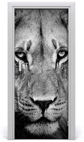Ajtó tapéta Portré egy oroszlán 75x205 cm