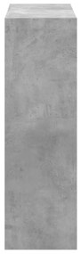 betonszürke szerelt fa könyvespolc 102 x 32 x 102 cm