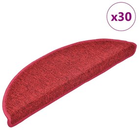 30 db bordeaux piros lépcsőszőnyeg 56x17x3 cm