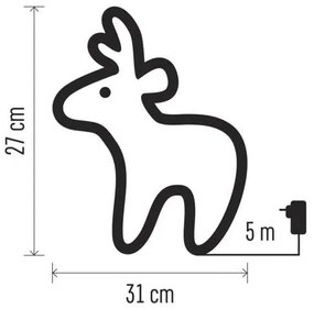 LED Karácsonyi kültéri dekoráció 40xLED/2,1W/230V IP44 őz