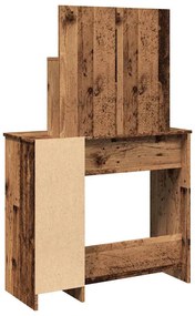 öltözőasztal tükörrel régi fa 86,5x35x136 cm