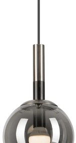 Csillár zsinóron ROLLO 1xE14/5W/230V matt króm/füstös