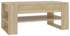 sonoma tölgy színű szerelt fa dohányzóasztal 102x55x45 cm