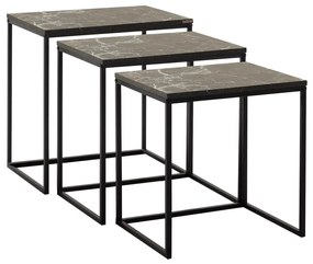 Adore Furniture KÉSZLET 3x Kávésasztal fekete AD0157