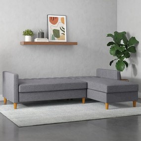 Szürke kinyitható sarokkanapé Celine – Støraa