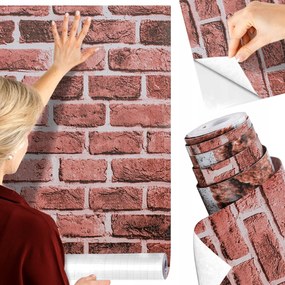 Öntapadós Falmatrica Vinil Falburkolat Tégla Kő 3D Hatás 10m