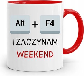 Piros Informatikai Programozó Bögre Alt F4 fényképes nyomtatással