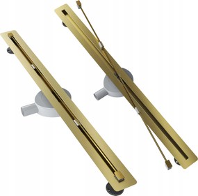 Lineáris Lefolyó Csempe Alá Luno Arany 100 cm Acél Szifon Zuhanytálca