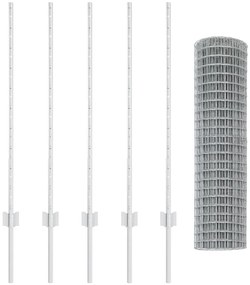 Kert Kerítés Szett 2 Darab Galvanizált Acél 10 x 1 m Tartós