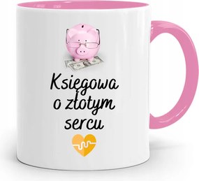 Rózsaszín Bögre Ajándék Könyvelőnek, fényképes nyomattal
